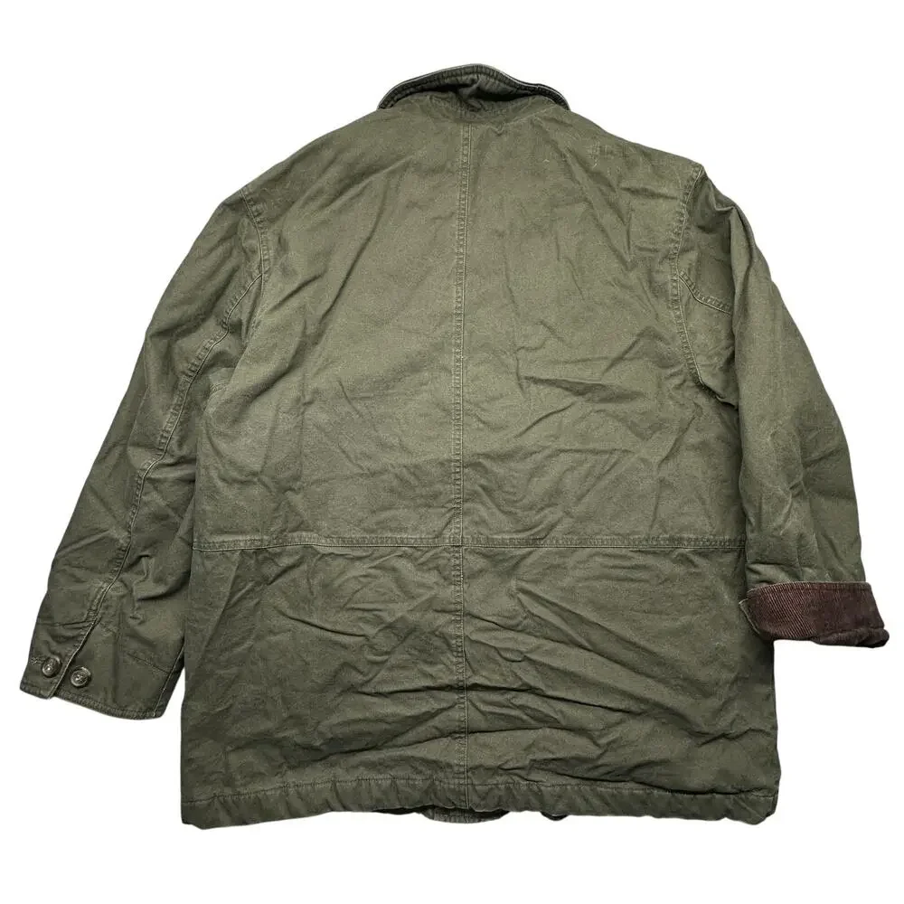 Vintage St Johns Bay Flannel Plaid Lined Barn Chore Field Coat Mens XXL Green